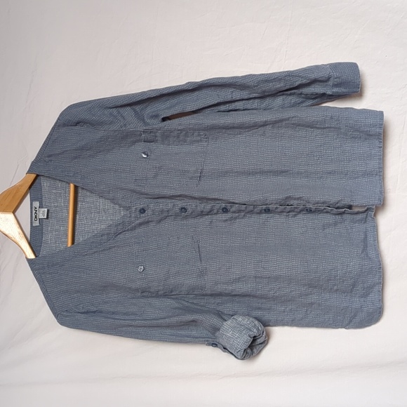Dkny Tops - DKNY blouse Women's Long Sleeve linen button front Shirt L